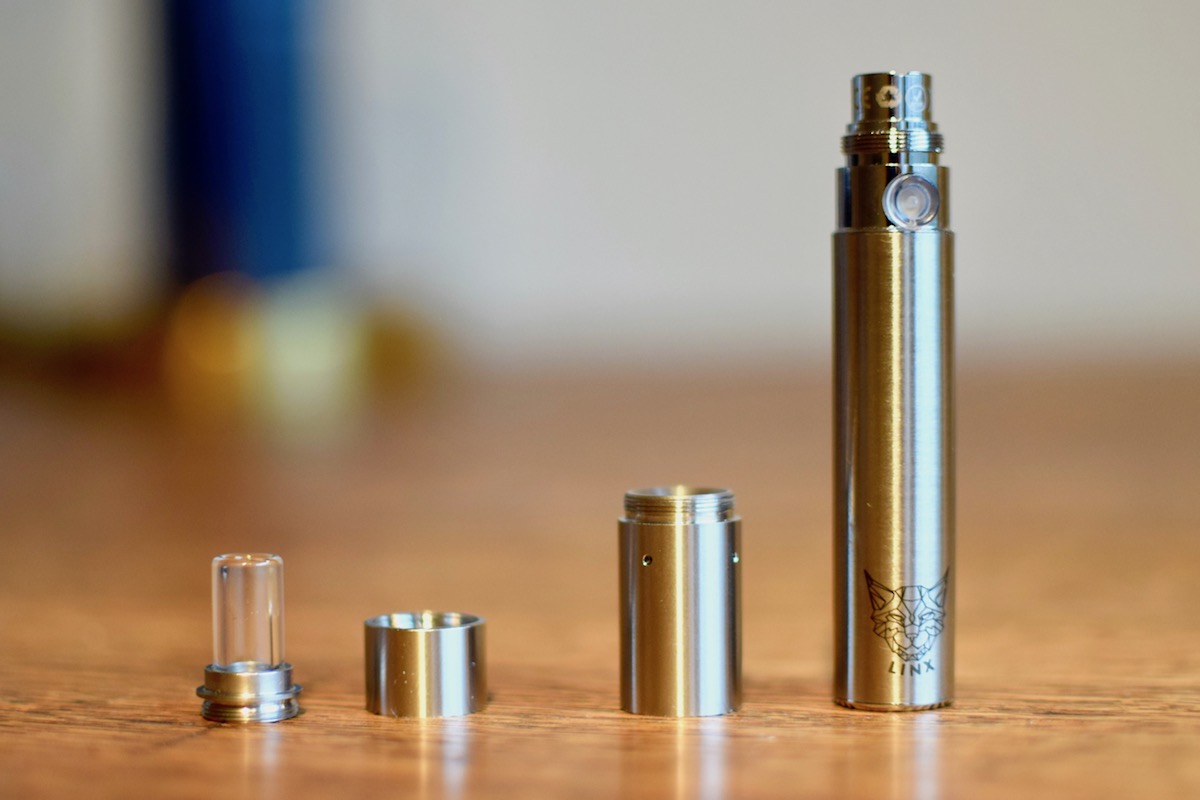 Linx Hypnos Zero - Glass mouth piece, filter, ceramic atomizer and battery